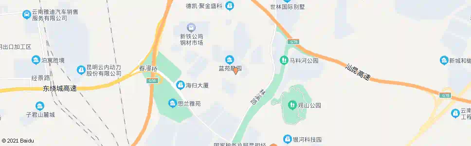 昆明云景路中段_公交站地图_昆明公交_妙搜公交查询2025
