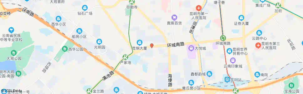 昆明华昌路口环城西路_公交站地图_昆明公交_妙搜公交查询2025