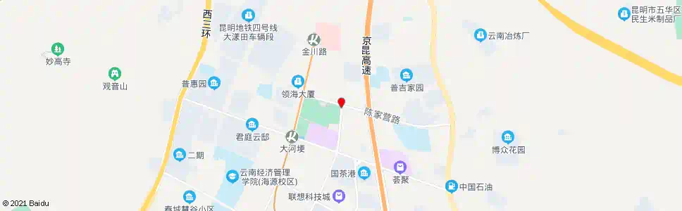 昆明沙河路口陈家营路_公交站地图_昆明公交_妙搜公交查询2025