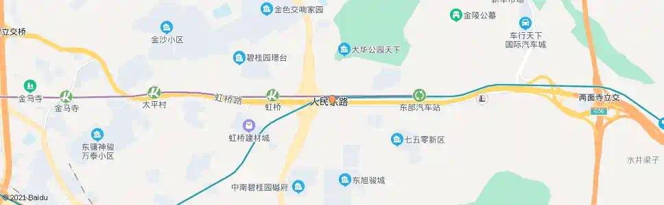 昆明虹桥立交东_公交站地图_昆明公交_妙搜公交查询2025