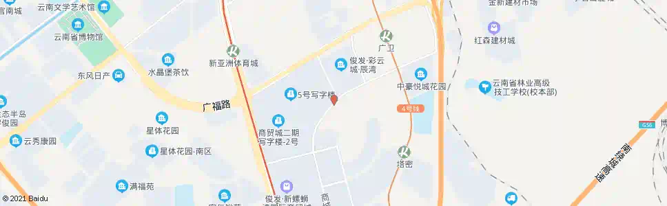 昆明新螺蛳湾国际商贸城二期(商城大道)_公交站地图_昆明公交_妙搜公交查询2025