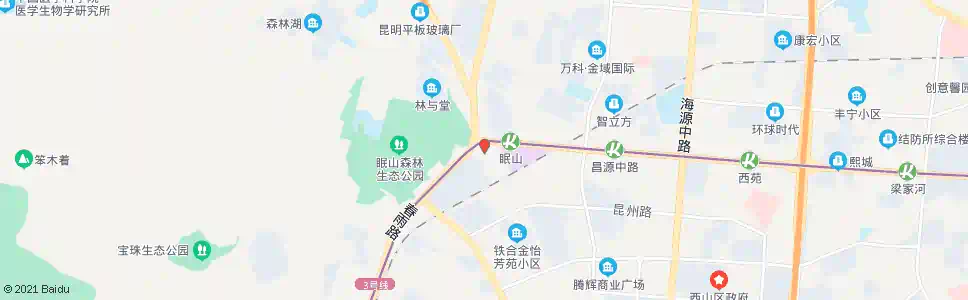 昆明岷山车场_公交站地图_昆明公交_妙搜公交查询2025