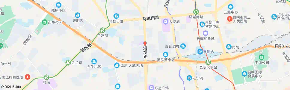 昆明豆腐营(海埂路)_公交站地图_昆明公交_妙搜公交查询2025