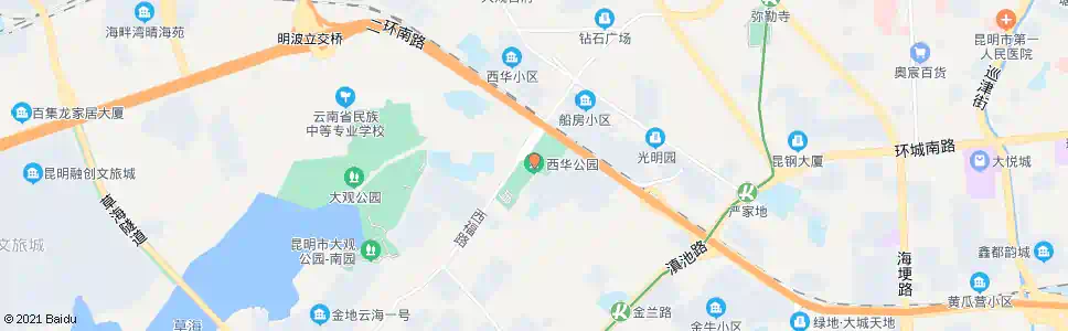 昆明西华路(西福路)_公交站地图_昆明公交_妙搜公交查询2025