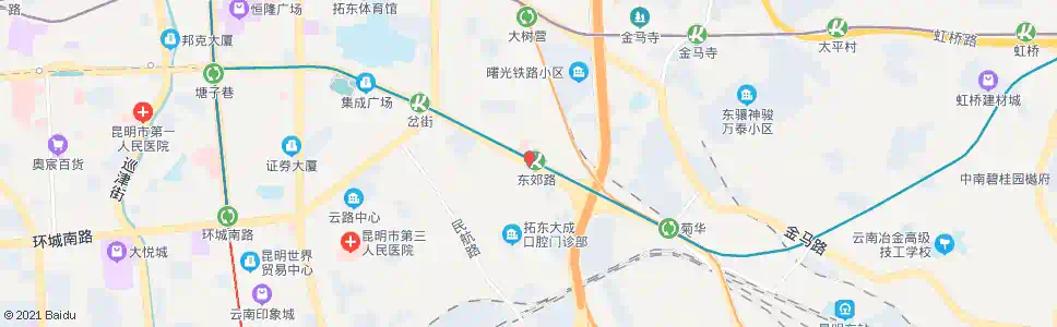 昆明菊花村车场_公交站地图_昆明公交_妙搜公交查询2025