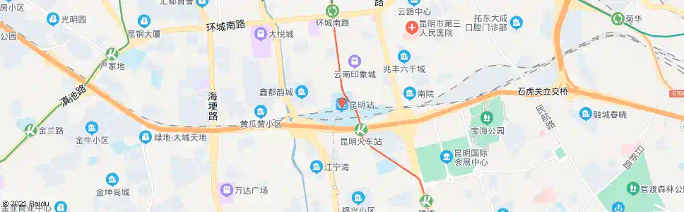 昆明宝华路口_公交站地图_昆明公交_妙搜公交查询2025