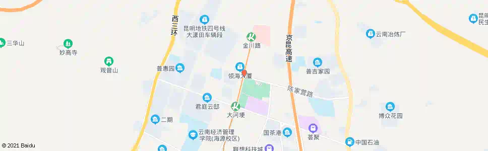 昆明陈家营路口金川路_公交站地图_昆明公交_妙搜公交查询2025