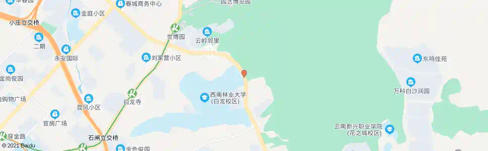 昆明西南林业大学东门(东三环)_公交站地图_昆明公交_妙搜公交查询2025