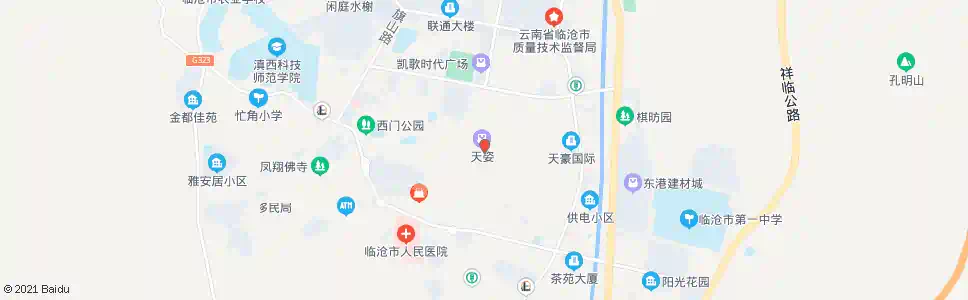 临沧头塘街口_公交站地图_临沧公交_妙搜公交查询2025