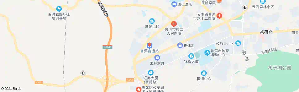 普洱客运南站_公交站地图_普洱公交_妙搜公交查询2025