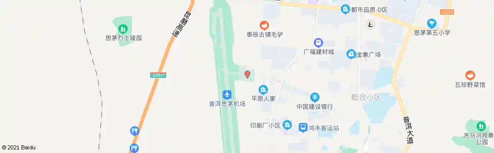 普洱思亭路(机场路口)_公交站地图_普洱公交_妙搜公交查询2025