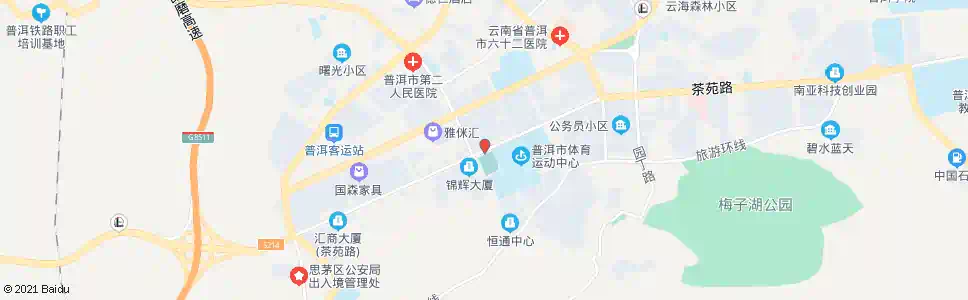 普洱圣安迪大酒店_公交站地图_普洱公交_妙搜公交查询2025
