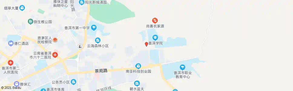 普洱思茅师专老校区_公交站地图_普洱公交_妙搜公交查询2025