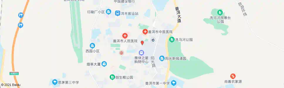 普洱区政府小区_公交站地图_普洱公交_妙搜公交查询2025
