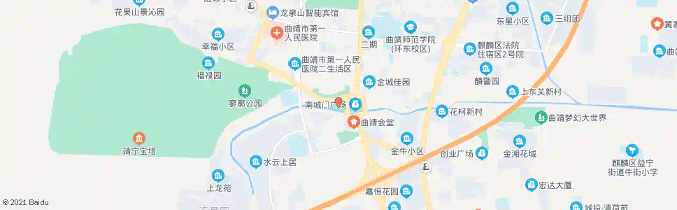 曲靖河滨公园_公交站地图_曲靖公交_妙搜公交查询2025