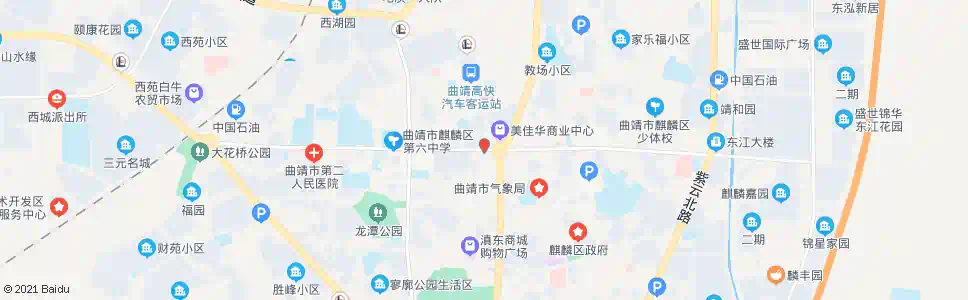 曲靖麒麟花园(西)_公交站地图_曲靖公交_妙搜公交查询2025