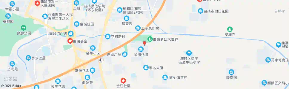 曲靖金湘花城_公交站地图_曲靖公交_妙搜公交查询2025