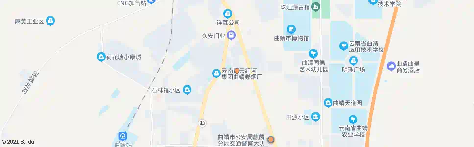 曲靖烟厂生活区_公交站地图_曲靖公交_妙搜公交查询2025