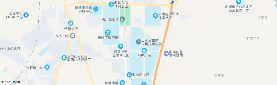 曲靖商技校_公交站地图_曲靖公交_妙搜公交查询2025