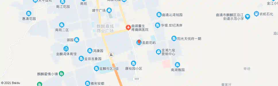 曲靖水寨(圣庭花屿)_公交站地图_曲靖公交_妙搜公交查询2025