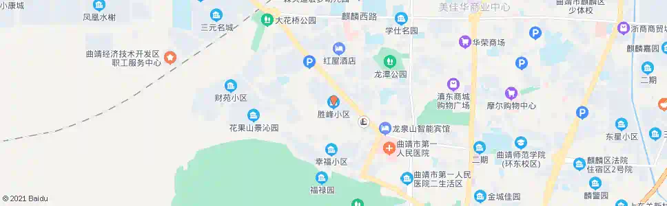 曲靖胜峰小区_公交站地图_曲靖公交_妙搜公交查询2025