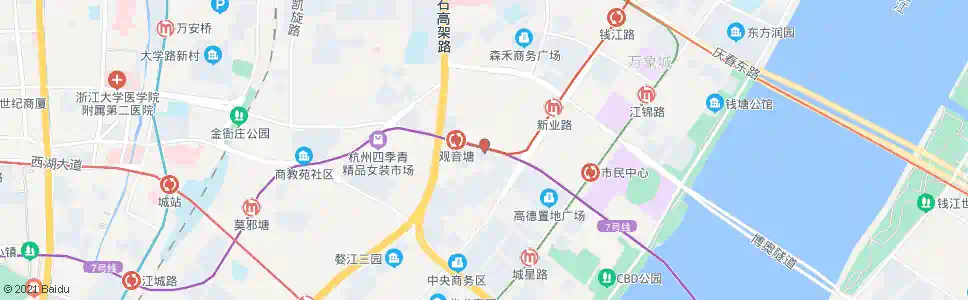 杭州下车路口(BRT)_公交站地图_杭州公交_妙搜公交查询2025