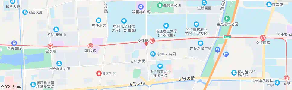 杭州二十号大街五号路口_公交站地图_杭州公交_妙搜公交查询2025