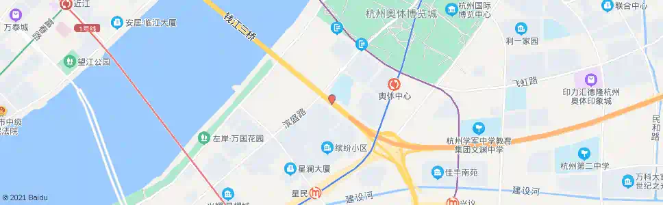杭州西兴大桥南_公交站地图_杭州公交_妙搜公交查询2025