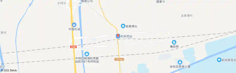 杭州休傅园西_公交站地图_杭州公交_妙搜公交查询2025
