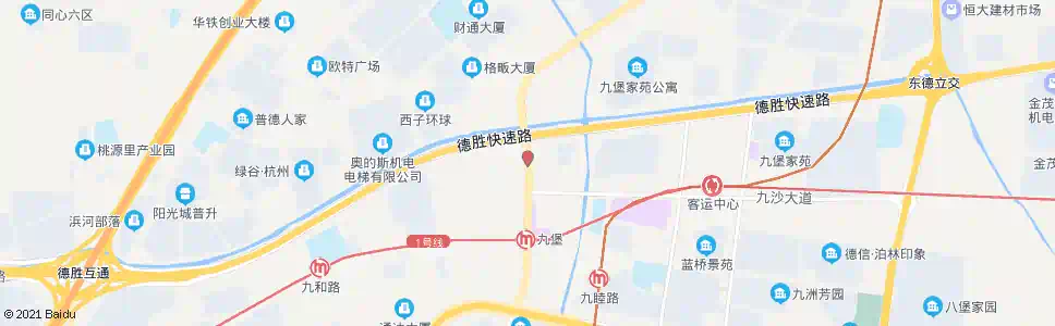 杭州九堡南_公交站地图_杭州公交_妙搜公交查询2025