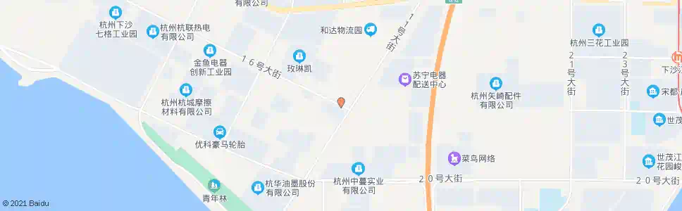 杭州十六号大街十一号路口_公交站地图_杭州公交_妙搜公交查询2025