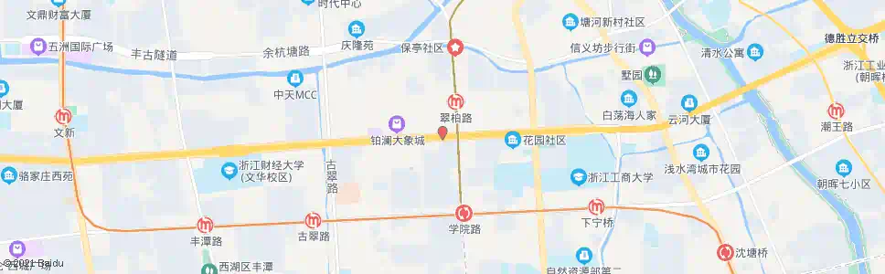 杭州翠苑一区_公交站地图_杭州公交_妙搜公交查询2025