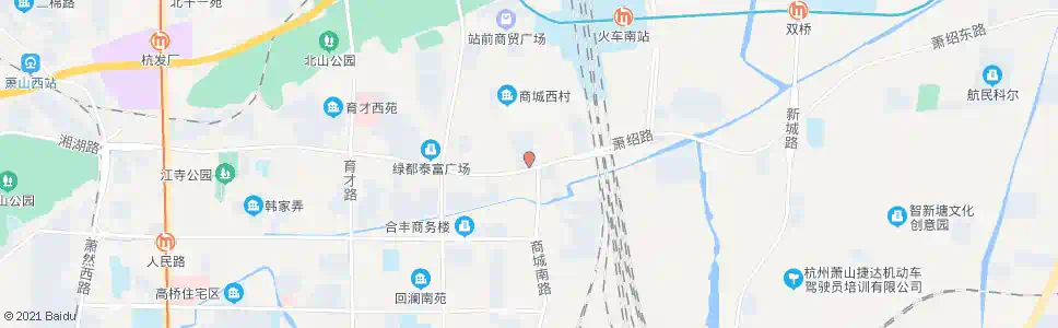 杭州萧山商业城(萧绍路)_公交站地图_杭州公交_妙搜公交查询2025