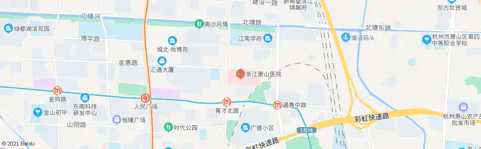 杭州萧山人民医院_公交站地图_杭州公交_妙搜公交查询2025