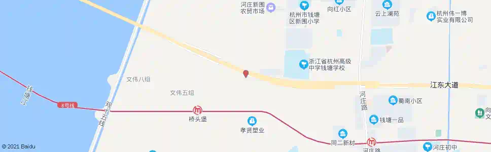 杭州江东大桥东_公交站地图_杭州公交_妙搜公交查询2025