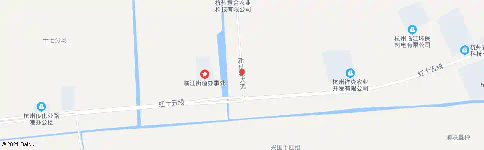 杭州世纪大道红十五线路口_公交站地图_杭州公交_妙搜公交查询2025