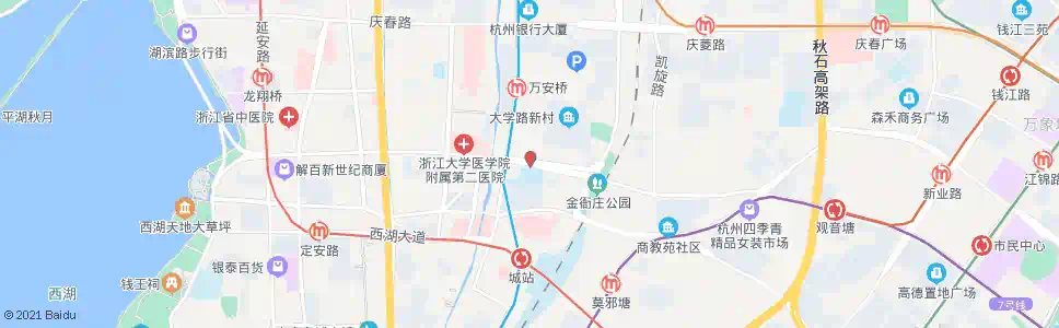 杭州建国中路葵巷_公交站地图_杭州公交_妙搜公交查询2025