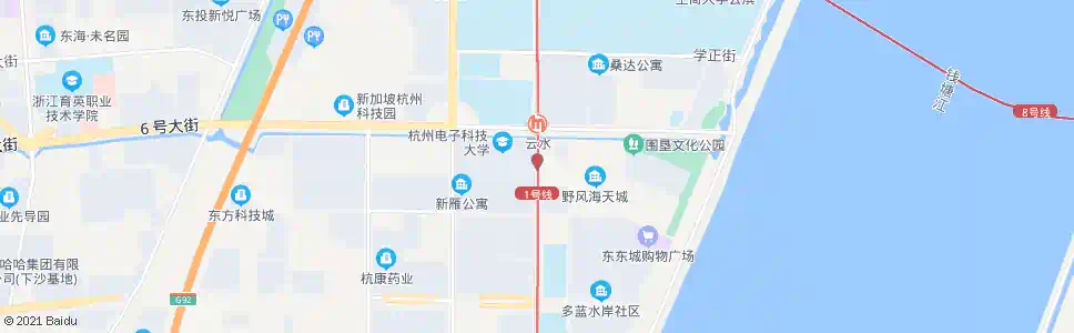 杭州二十五号路六号大街口_公交站地图_杭州公交_妙搜公交查询2025
