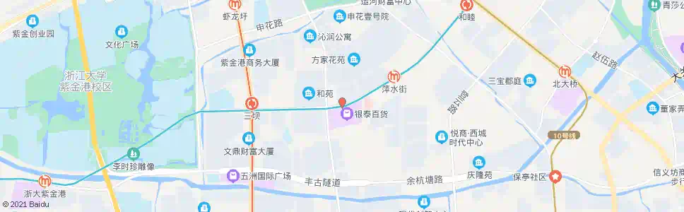杭州萍水街丰潭路口_公交站地图_杭州公交_妙搜公交查询2025