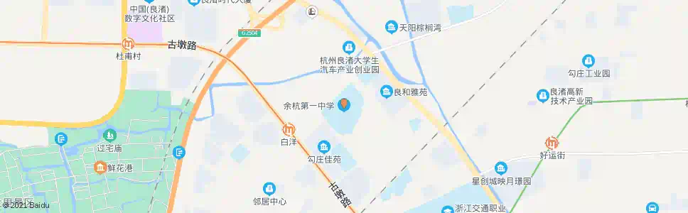 杭州余杭镇一中_公交站地图_杭州公交_妙搜公交查询2025