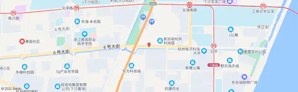 杭州六号大街十九号路口_公交站地图_杭州公交_妙搜公交查询2025