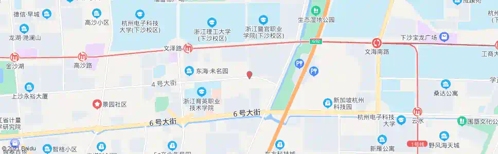 杭州四号大街文溯南路口_公交站地图_杭州公交_妙搜公交查询2025