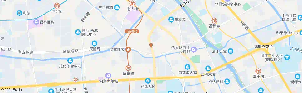 杭州教工路塘河路口_公交站地图_杭州公交_妙搜公交查询2025