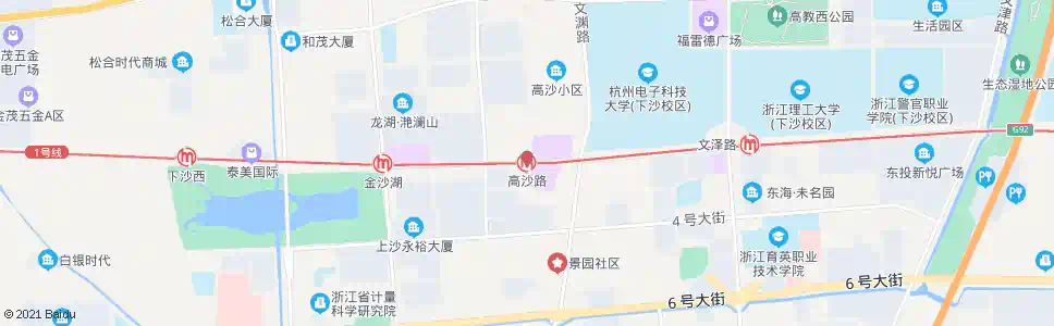 杭州高沙(BRT)_公交站地图_杭州公交_妙搜公交查询2025