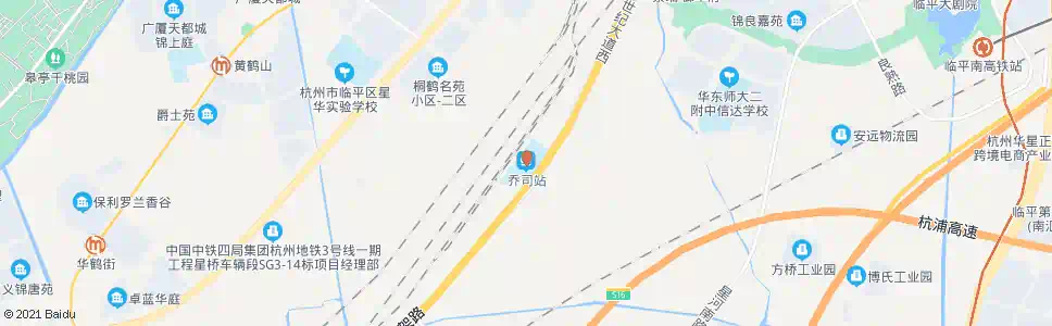 杭州乔司站_公交站地图_杭州公交_妙搜公交查询2025