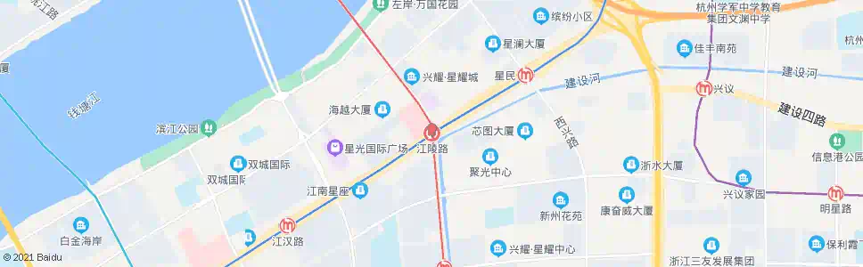 杭州地铁江陵路站_公交站地图_杭州公交_妙搜公交查询2025