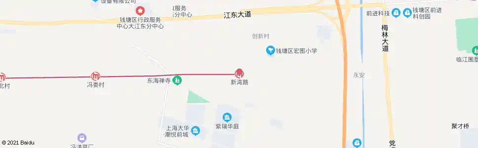 杭州新桥湾_公交站地图_杭州公交_妙搜公交查询2025