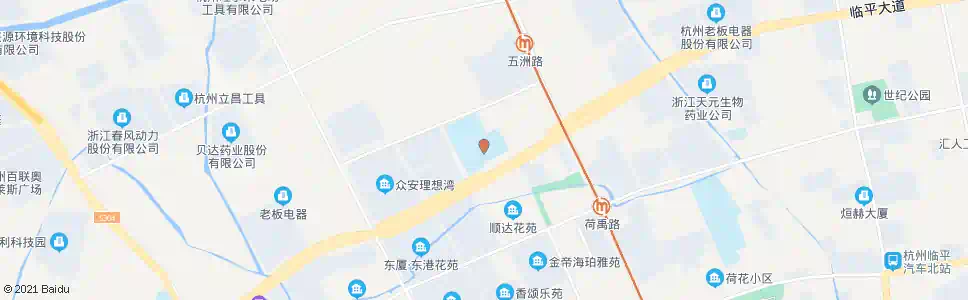 杭州临平第五中学_公交站地图_杭州公交_妙搜公交查询2025