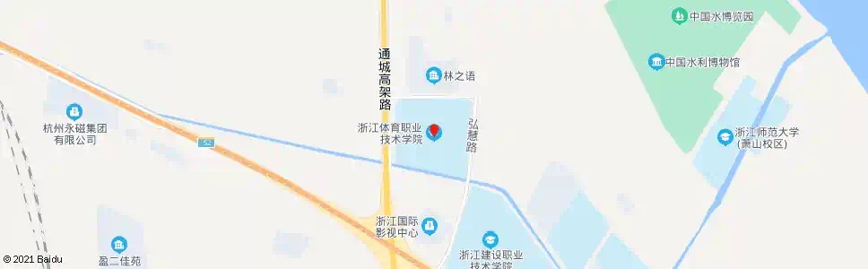 杭州体育职业学院_公交站地图_杭州公交_妙搜公交查询2025