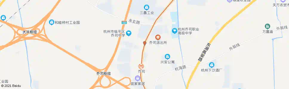 杭州乔司卫生院_公交站地图_杭州公交_妙搜公交查询2025